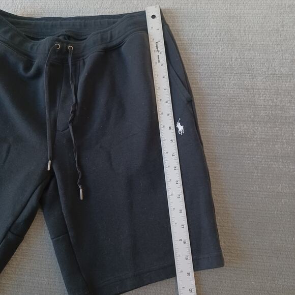Polo Ralph Lauren Sweat Shorts Mens M Black Casual Stretch 10" Inseam Drawstring - Picture 5 of 9